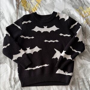 Black and White Bat Sweater
